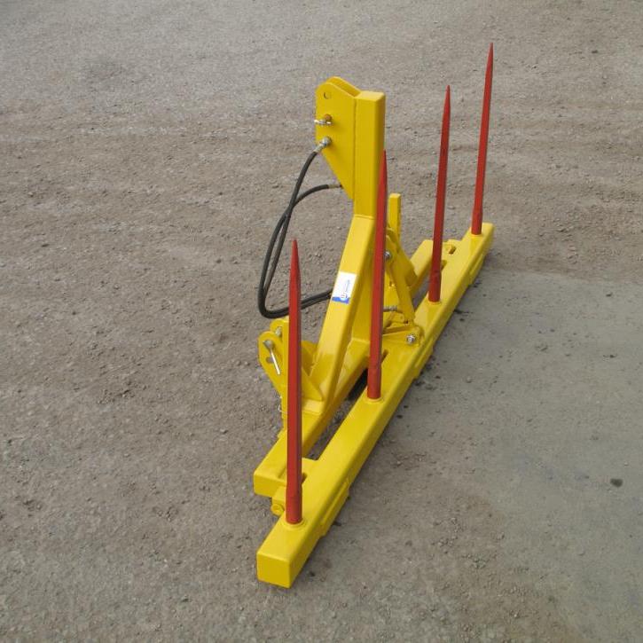 Hydraulically folding Double Front or Rear Bale Spike for tractors (not including stand)